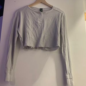 new grey cropped thermal